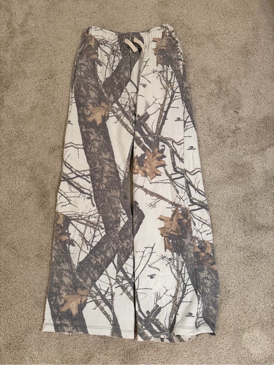 Tribe Kelley Pants - Tribe Kelley x Mossy Oak Camouflage Print Drawstring Bottoms - White/Tan